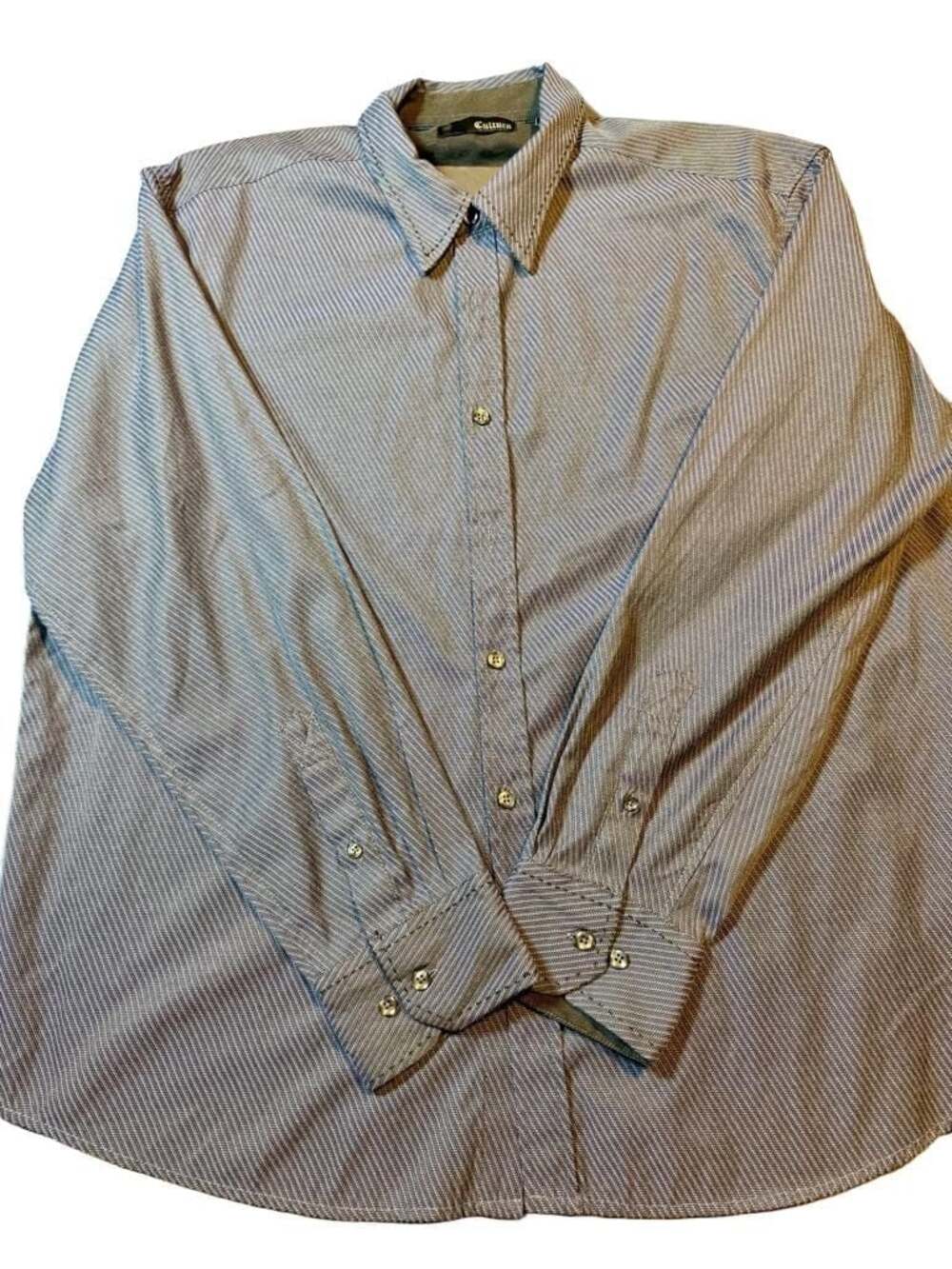 Cultura International Men's Long Sleeve Button Up Textured Dress Shirt XXL